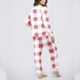 thumbnail image 6 of UAMVSH Womens Fleece Pajama Sets 2 Piece Long Sleeve Plaid Shirts and Warm Pants Set Comfy Casual Crewneck Fuzzy Loungewear with Pockets, 6 of 6