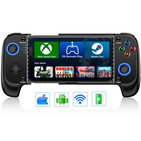 EUROA Game Controller Suitable for Phone/Android/IOS Gamepad Joystick Retractable Gamepad, Dual Hall Rocker Six-axis Wireless Controller for Mobile Game Controller