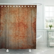 PKNMT Abstract Brown Rust Color Stain Splash Messy Dirty Vintage Gray Neutral Old Rough Bathroom Shower Curtain 66x72 inch
