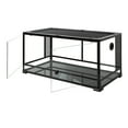 thumbnail image 4 of REPTI-ZOO Reptile Glass Terrarium, Double Hinge Door with Screen Ventilation Reptile 36" x 18" x 18", Black, 4 of 6