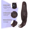 thumbnail image 4 of ORUYROP Extension de Queue de Cheval, extensions de Cheveux à Pince Griffe de 22 Pouces Queue de Cheval Longue Cheveux Lisses Extension de Cheveux Pièce de Cheveux Synthétique d'Apparence Naturelle pour Femmes Brun Foncé, 4 of 7
