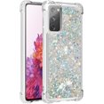 thumbnail image 3 of Compatible with Samsung Galaxy S20 FE Case Glitter Liquid Cute Clear Phone Case Floating Quicksand Shockproof Protective Bumper Silicone Soft TPU Case for Samsung Galaxy S20 FE Love Sliver, 3 of 12