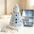 thumbnail image 4 of Christmas3D Diy Beaded Christmas Tree Craft Kit Featuring Hand-Assembled Snowman Design with Knit-Style Hat and Scarf, Decorative Beaded Ornament for Home Tabletop and Office Desk, 4 of 4