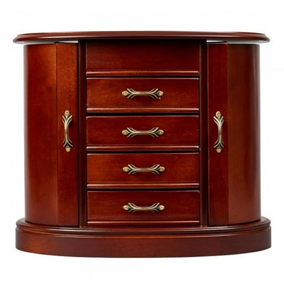 Mele & Co 00337S13 Heloise Wooden Jewelry Box in Walnut Finish