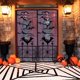 thumbnail image 4 of Cortinas para puerta con murciélagos y telarañas espeluznantes para Halloween con decoración para fiesta de Halloween en color negro, 4 of 8