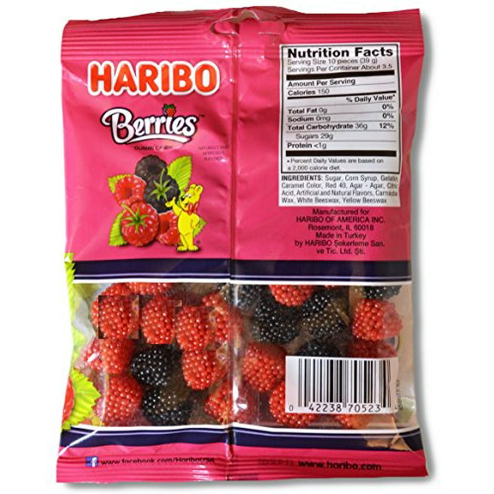 Haribo Gummi Candy, Raspberries