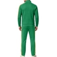 thumbnail image 3 of 2 Piece Men's Side Striped Tracksuit Sets Zip-up Stand Collar Jackets Relaxed Fit Pants Fall Running Workout Activewear M-5XL, 3 of 6