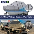 thumbnail image 2 of 900D T Top Boat Cover -Heavy Duty, Waterproof Hard Top Boat Cover, Trailerable Center Console, 22-24' Long, Beam Width Up to 108", Gray, 2 of 7