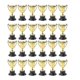 thumbnail image 1 of 24 mini trofeos dorados de plástico para premios y decoración de regalos para niños de jardín de infancia con base negra., 1 of 4