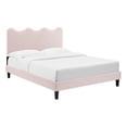 thumbnail image 3 of Modway Current Modern Performance Velvet Twin Platform Bed in Pink, 3 of 11