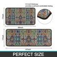 thumbnail image 7 of Brown Traditional Tile Pattern Kitchen Rugs Sets Of 2,Anti Fatigue Kitchen Mat Rugs Non Slip Washable,Decorative Kitchen Floor Mats for Kitchen,Sink,Laundry,17"X30"+17"X47", 7 of 7