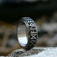 thumbnail image 3 of K-KED Vintage Viking Rune Spinning Ring Titanium Men Women Retro Wedding Band Spinner-11, 3 of 6