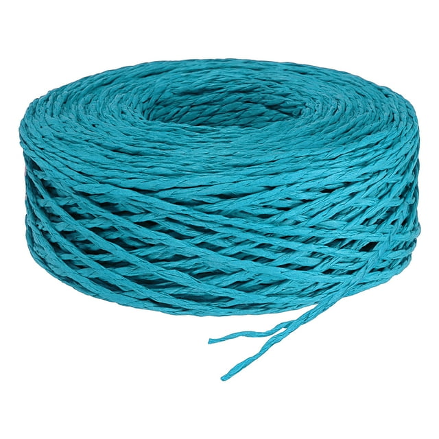 Unique Bargains 1 Roll Raffia Ribbon, 109 Yard Paper Twine String for Festival Gifts Wrapping, Sky Blue