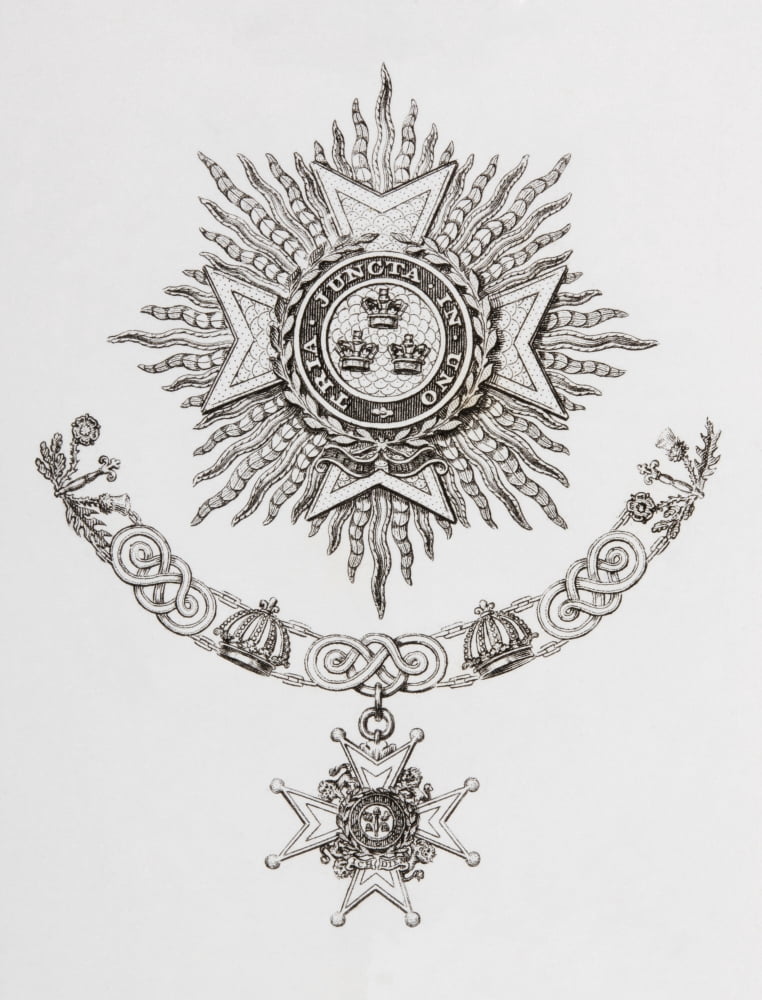 Star Collar And Badge Of A Military Knight Grand Cross Of The Order Of The Bath From The Cyclopaedia Or Universal Dictionary Of Arts Sciences And Literature By Abraham Rees Published London 1820 Canva