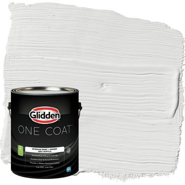 Glidden One Coat Interior Paint and Primer, Aria / White, 1 Gallon, Flat