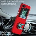 thumbnail image 4 of Allytech Galaxy Z Flip 6 Case With Ring Holder Stand Shockproof Protective Anti-Scratch Hybrid Case Cover for Samsung Galaxy Z Flip 6 - Red, 4 of 9