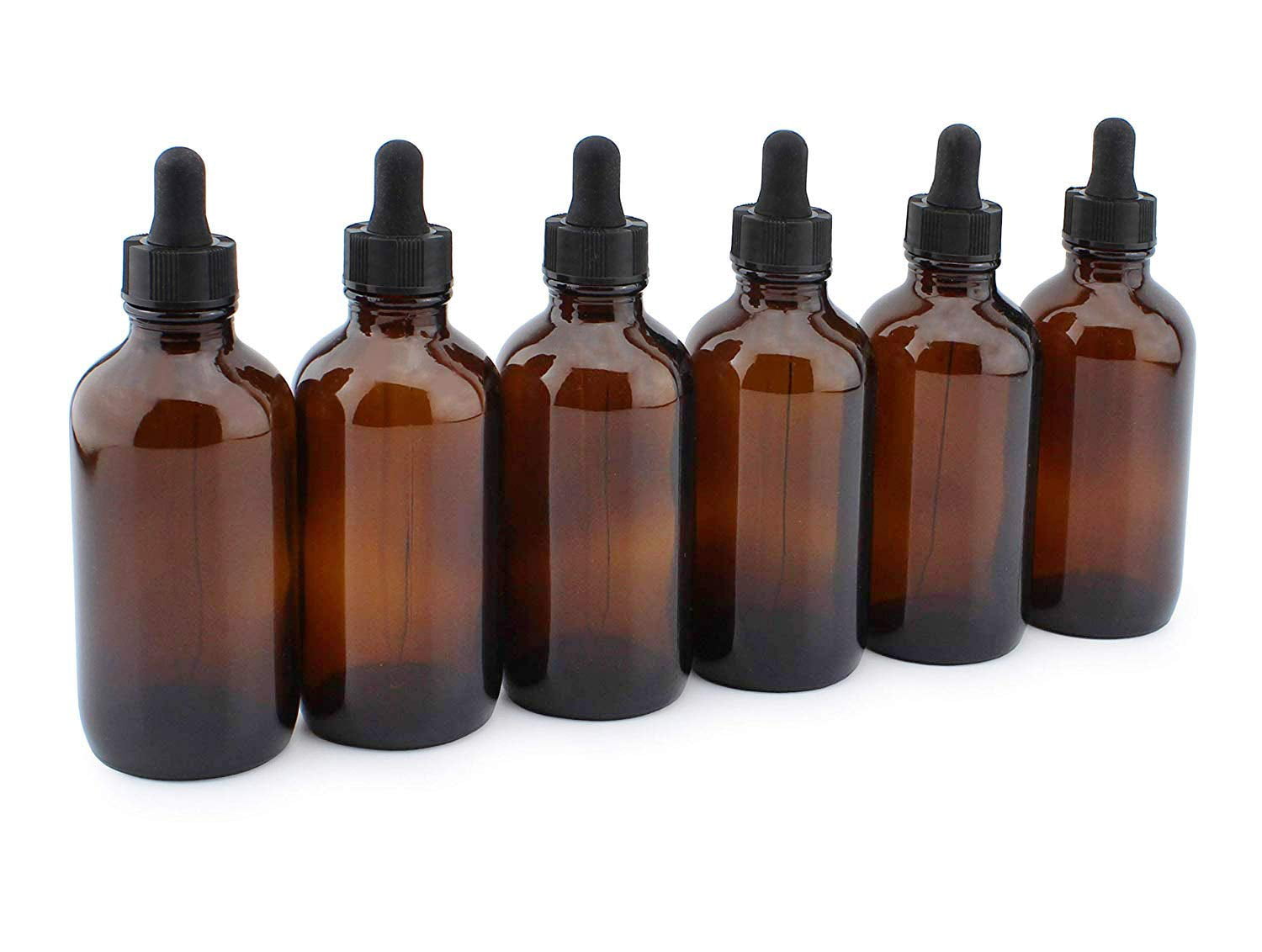 30 ml Dark Amber PET Plastic Bottles w/Dropper Assemblies 1 oz Lot of 25 