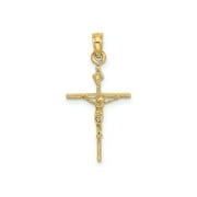 FJC Finejewelers 10 kt Yellow Gold INRI Crucifix Charm 25 x 12 mm