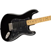 Squier Classic Vibe 70s Stratocaster HSS Electric Guitar, Black, Maple Fretboard