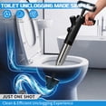 thumbnail image 4 of FEELSO Heavy Duty Toilet Plunger, High Pressure Air Drain Blaster with Barometer, Sink Plunger & Toilet Auger Multi-Drain Unclogger, 4 of 11