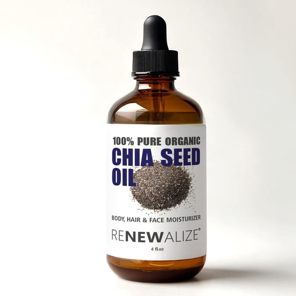 Renewalize Hidratante facial con ACEITE DE SEMILLA DE CHIA ORGÁNICO | Aceites faciales antienvejecimiento 100 % puros, sin refinar, prensados ??en frío | Alto linoleico para pieles grasas o secas | bo