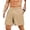 Khaki, variant on PINSPARK Men's Gym Workout Shorts - 7" Quick Dry Running Athletic Shorts with Towel Loop and Zipper Pockets