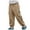 style-02 Khaki, variant on Gubotare Boys Pants Youth Boys Cargo Pants, Straight Leg Elastic Waist Relaxed Fit Running Kids Pants Size 6-7 (Black,6-7 Years)