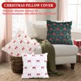 thumbnail image 4 of Winter Holiday Plush Pillow Cover 18x18 Inches, Cozy Christmas Bow Throw Cushion Sleeve for Sofa, Couch & Room Decor, 1 Pack, 4 of 5