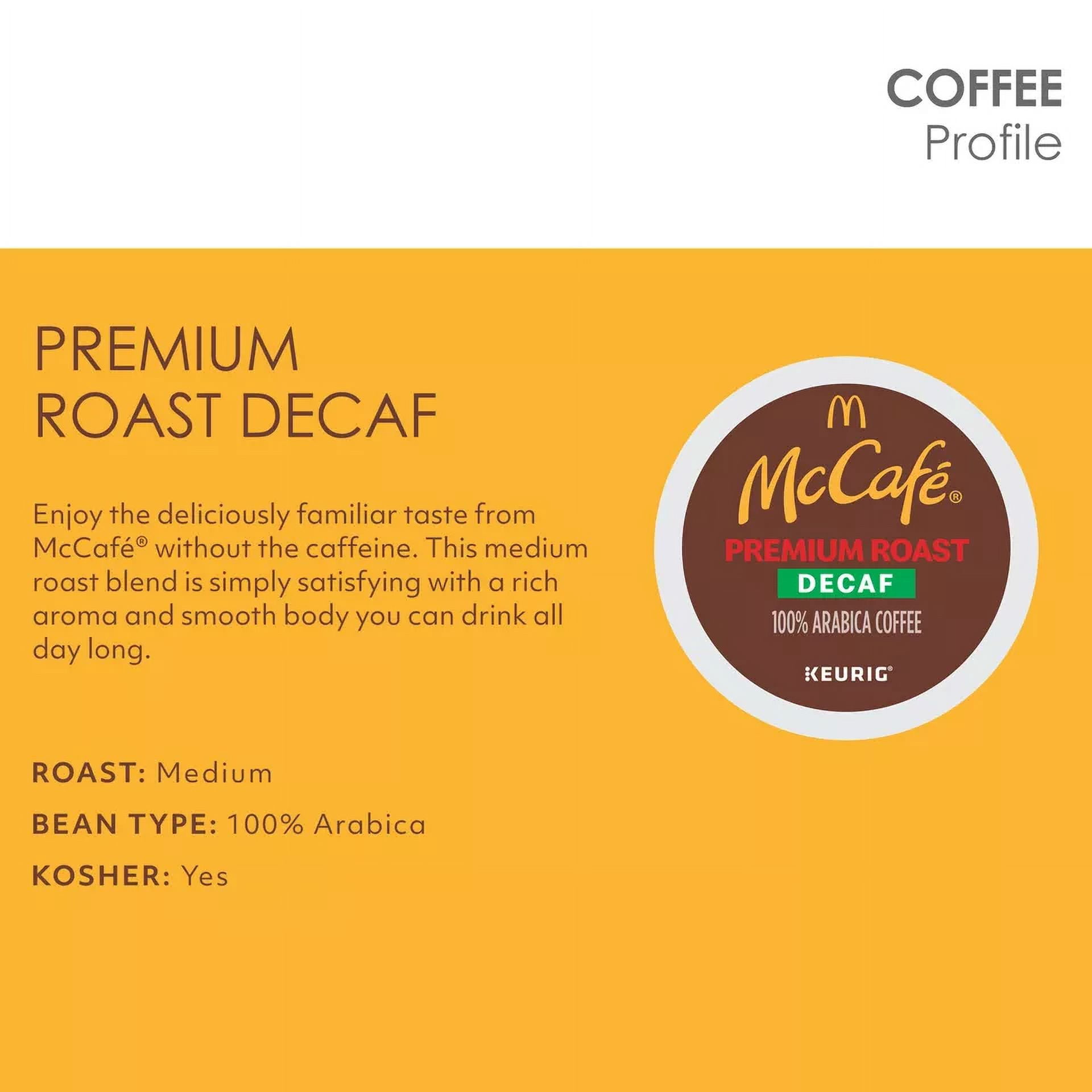 McCafe Premium Roast Decaf Coffee, Keurig K-Cup Pods, Decaffeinated, 24 Count