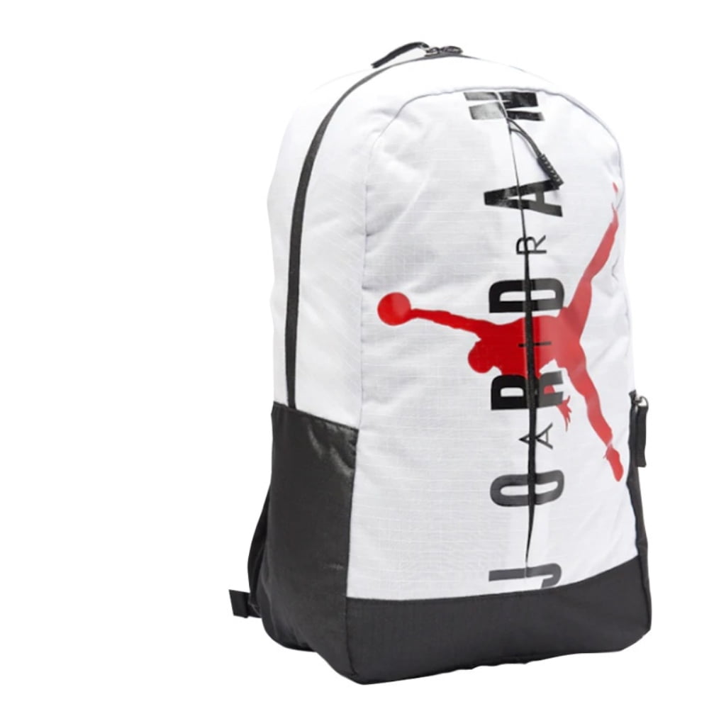 all white jordan backpack