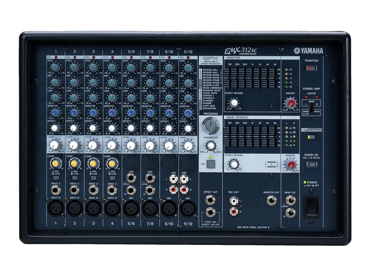 Yamaha EMX312SC Analog mixer with SPX powered 12channel