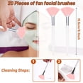 thumbnail image 2 of Aplicador de maquillaje facial Suptizizkz Fan Brushes, 20 unidades, color rosa, 2 of 6