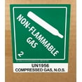 thumbnail image 3 of Green UN1956 Non-Flammable Gas Compressed Gas, N.O.S. Hazard Class 2 Shipping Labels | 4 x 4.75" inches - 500 Pack, 3 of 4