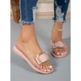thumbnail image 4 of Women Metal Decor Single Band Slides, Fashionable Summer Plastic Slippers, 4 of 5