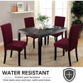 thumbnail image 4 of Waterproof Chair Covers for Dining Room Set of 2, Stretch Jacquard Dining Chair Slipcovers Removable Washable Chair Protectors Cover for Kitchen, 4 of 13