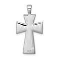 thumbnail image 4 of Mens Sterling Silver Black Resin Cross Pendant Necklace with Chain (24 inches) for Men, 4 of 6