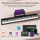 thumbnail image 3 of Teclado de piano portátil plegable Costzon de 88 teclas eléctrico negro, 3 of 7