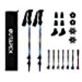 thumbnail image 3 of OUTAPEX Bâtons de Randonnée en Fibre de Carbone - Verrous Métalliques à Réglage Rapide, Lot de 2 Pcs Légers, Bâtons de Randonnée Réglables avec Poignées en EVA, Sangle Rembourrée, 10 Embouts en Caoutchouc pour Randonnée (Bleu), 3 of 10