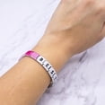 thumbnail image 2 of FROG SAC Italian Charm Word Bracelet for Girls, Stainless Steel Tile Letter Friendship Bracelets for Women, 9mm Modular Link Charms Jewelry for Teens, Cute Stretch Affirmation Accessories, 2 of 7