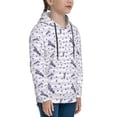 thumbnail image 3 of Picia Lavender Flowers Pattern Youth Hoodie - Warm Pullover Sweatshirt with Kangaroo Pocket, Ideal for Boys and Girls-Medium, 3 of 6