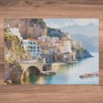 thumbnail image 5 of Ambesonne Coastal Jigsaw Puzzle Durable Cardboard, Seaside Settlement View, 1000 pcs, Multicolor, 5 of 5