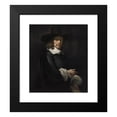 thumbnail image 2 of Rembrandt van Rijn 15x17 Black Modern Framed Museum Art Print Titled - Portrait of a Gentleman with a Tall Hat and Gloves (C. 1656-1658), 2 of 5