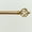 Gold, variant on Exclusive Home Torch 1" Curtain Rod and Finial Set, Matte Black, Adjustable 66"-120"