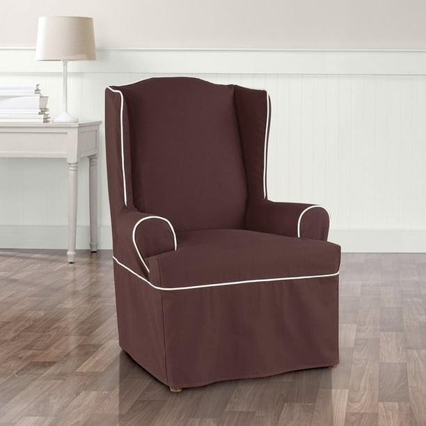Sure Fit Monaco Tailored Skirt Wing Chair Slipcover - Walmart.com - Walmart.com