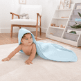 thumbnail image 4 of Comfy Cubs Baby Hooded 9 Layer Muslin Cotton Towel for Kids, Large 32"x 32", Ultra Soft, Warm, and Absorbent. Baby Essentials Bath Towels, Cute Unisex Cover for Girls and Boys (Pack of 1, Sky Blue), 4 of 6