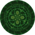 thumbnail image 1 of Ahgly Company Indoor Round Patterned Green Area Rugs, 5' Round, 1 of 6