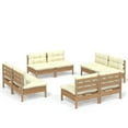 thumbnail image 4 of vidaXL 8 Piece Patio Lounge Set with Anthracite Cushions Pinewood, 4 of 17