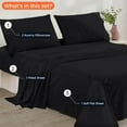 thumbnail image 3 of HNB Store RV Sheet Set Bunk 24X72" Cot Bed 600 TC Egyptian Cotton Solid Camper 10" Deep Pocket Black, 3 of 8