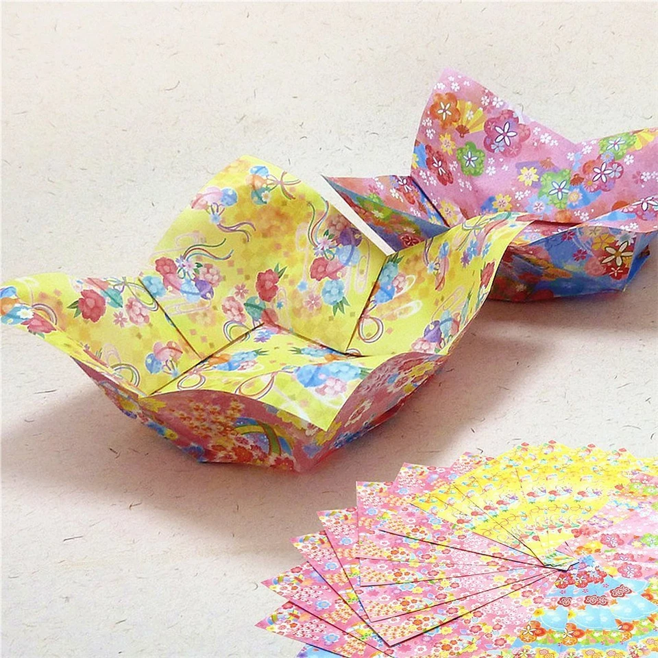 28 Sheets Japanese Origami Paper Yuzen Chiyogami Blue Ocean Wave 6 Inches S-3593