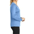thumbnail image 3 of Mafoose Women's Long Sleeve Competitor V-Neck Tee Carolina Blue 4X-Large, 3 of 5